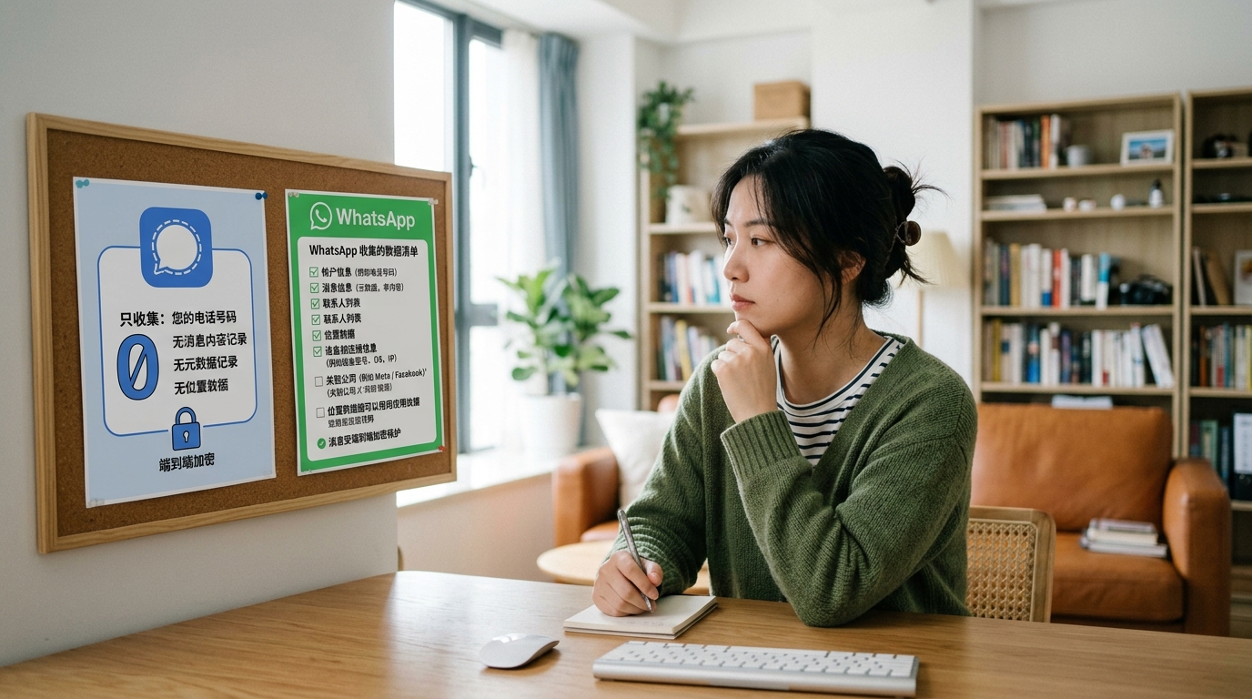 为什么要从 WhatsApp切换到 Signal 隐私政策对比